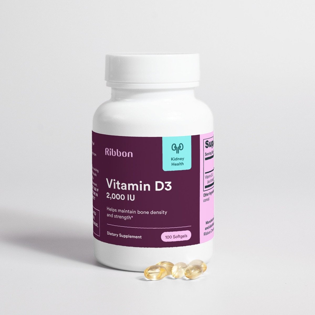 Ribbon Checkup Vitamins & Minerals Vitamin D3 2,000 IU