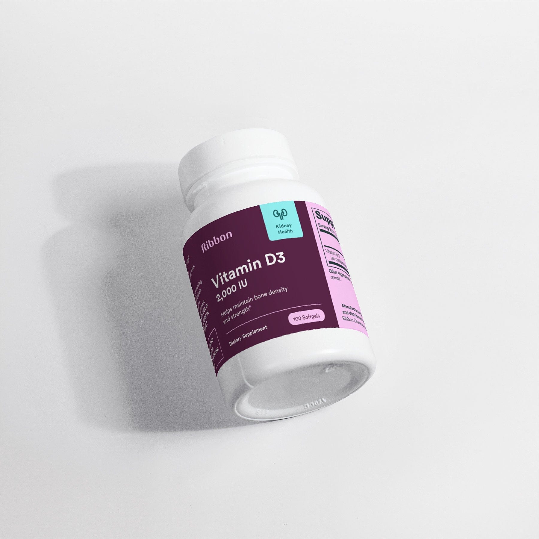 Ribbon Checkup Vitamins & Minerals Vitamin D3 2,000 IU