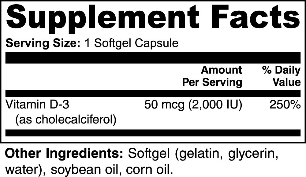 Ribbon Checkup Vitamins & Minerals Vitamin D3 2,000 IU